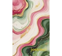 Marbled Hardcover Journal- 6 x 9 in. red and cream watercolor lined journal 240 pages:: For women, men, young adults, teens, creative writing, self-reflection, and note taking
