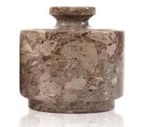 MARBLOUS KRAFTS Bodega de sal de mármol de 3 x 3 pulgadas con tapa de 3.5 onzas, maceta de hierbas y cuenco de dulces para encimera de cocina moderna, recipiente decorativo para joyería (oceánico)