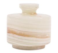 MARBLOUS KRAFTS Dispensador de azúcar de mármol elegante, salero de 8 x 8 cm, recipiente único de sal con tapa (ónix blanco)