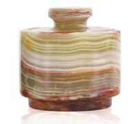 MARBLOUS KRAFTS Elegante dispensador de azúcar de mármol de 3.5 onzas, recipiente de sal y decoración de mármol, decoración de cocina de 3 x 3 pulgadas, dispensador de sal y pimienta (ónix verde)