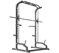 Marbo MS-U105 2.0 - Máquina con barra de dominadas y barras de inmersión, con soportes de seguridad para mancuernas, máquina de smith con estación de inmersión, barra de tracción y torre de fuerza
