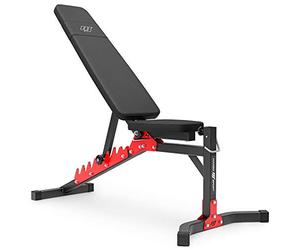 Marbo Sport - Banco de Pesas Ajustable MH-L115 - Estructura Fuerte y Duradera - Asiento y Respaldo Ajustable - Máquina Multifuncional para Entrenamiento en Casa - Negro