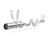 Marbo Sport Barra Olympia 50 mm - Barra 180 cm, Barra 150 cm, Barra 120 cm, Barra SZ 120 cm, Barra Super SZ 120 cm y Barra para Mancuernas 50 cm - Cromado y Estriado con Cierres de Resorte