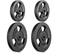 Marbo Sport Juego de Pesas de Placa de Pesas de Hierro Fundido Tri-Grip ø30 / 31 mm | Establecer Opciones de 29 kg / 30 kg / 60 kg