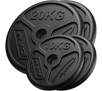 Marbo Sport Juego de Pesas olímpicas de Hierro Fundido 2 x 20 kg + 2 x 10 kg MW-2x20KG_2x10KG-OLI