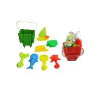 Marbueno Conjunto Cubo con Accesorios Color Rojo 21,5x17,5 cm Playa MARBUENO SUMMER 10544R