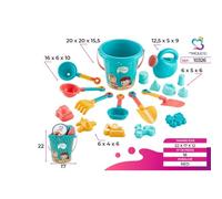 Marbueno Conjunto Cubo de Playa con Accesorios Color Surtido 22x17 cm Playa MARBUENO SUMMER 10326