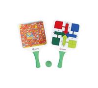 Marbueno Conjunto Palas Madera Parchis/Oca 35x20x0,6 cm para Disfrutar en jardín y Playa MARBUENO SUMMER 10195