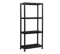 Marbueno Estanteria 4 Baldas Plastico Negro 61x31x131 cm Jardin 10537