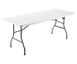 Marbueno Mesa Plegable Resina Blanco 180X70X74 cm Catering, Playa y Camping 10529