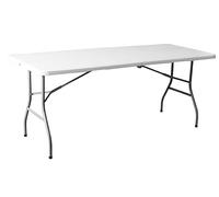 Marbueno Mesa Plegable Resina Blanco 180X74X74 cm Catering, Playa y Camping 10528