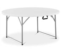Marbueno Mesa Plegable Resina Blanco D.122x74 cm Catering, Playa y Camping 10530