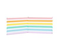 Marbueno Paraviento 3 Palos Acero Multicolor 240X80 Playa Piscina Jardin