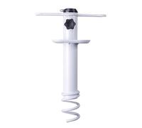 Marbueno Pincho Parasol Succion Acero Blanco para Playa y Jardin