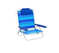 Marbueno Silla Plegable Rayas Azul 61 x 82 x 68 cm