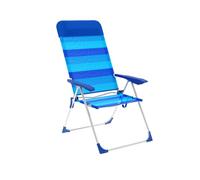 Marbueno Silla Plegable Rayas Azul 69 x 109 x 58 cm