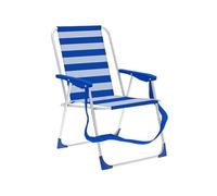 Marbueno Silla Plegable Rayas Azul Blanco 53 x 78 x 56 cm
