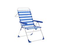 Marbueno Silla Plegable Rayas Azul Blanco 59 x 97 x 61 cm