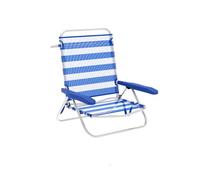 Marbueno Silla Plegable Rayas Azul Blanco 63 x 78 x 76 cm