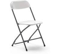 Marbueno Silla Plegable Resina Blanco 44x44x79 cm Catering, Playa y Camping 10532