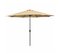 Marbueno sombrilla acero 8 varillas d270 cm polyester marron jardin, piscina y terraza 10482
