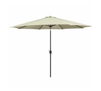 Marbueno sombrilla acero 8 varillas d300 cm polyester beige jardin, piscina y terraza 10486