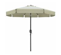 Marbueno sombrilla acero 8 varillas d300 cm polyester beige jardin, piscina y terraza 10490