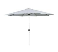Marbueno Sombrilla Acero 8 Varillas D300 cm Polyester Blanco Jardin, Piscina y Terraza 10487