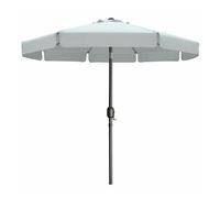 Marbueno sombrilla acero 8 varillas d300 cm polyester blanco jardin, piscina y terraza 10491