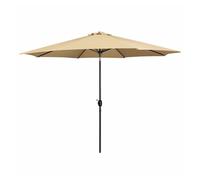 Marbueno sombrilla acero 8 varillas d300 cm polyester marron jardin, piscina y terraza 10485