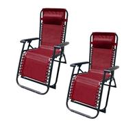 MARBUENO SUMMER Marbueno Pack de 2 Tumbona Plegable Acero Cojin Jardin y Piscina 90X66X108 10010X2