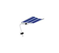 MARBUENO SUMMER Marbueno Parasol Inclinable Rayas Azules Blancas Aluminio Playa y Piscina 51X54X37 cm 10437