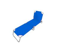 Marbueno Tumbona Plegable Acero Azul Oscuro Playa y Piscina 187X55X24 cm 10021 - Marca EAN: 8435631900214