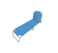 Marbueno Tumbona Plegable Acero Azul Playa y Piscina 187X55X24 cm 10022 - Marca EAN: 8435631900221