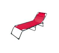 Marbueno Tumbona Plegable Acero Con Cojin Jardin y Piscina 190X58X27 cm Roja 10000