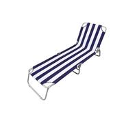 Marbueno Tumbona Rayas Azul Blanco 187 x 24 x 55 cm
