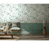marburg Papel pintado autoadhesivo con diseño de hojas para pared y muebles, 6 x 0,53 m, color verde