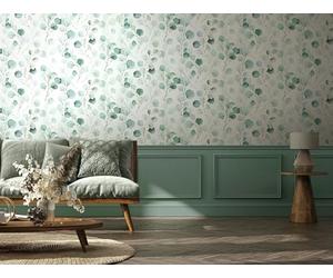 marburg Papel pintado autoadhesivo con diseño de hojas para pared y muebles, 6 x 0,53 m, color verde