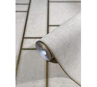 Papel Pintado Pared Beige con Motivos Geométricos - Mynista - Salón, Dormitorio y Cocina - Fabricado en Alemania - 10,05 x 0,53m