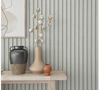 marburg Papel pintado efecto madera gris beige paneles acústicos efecto 3D papel pintado no tejido salón dormitorio 10,05 x 0,53 m fabricado en Alemania