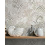 marburg Papel pintado gris rojo 3D efecto hormigón gráfico moderno para salón, dormitorio, cocina, 10,05 x 0,53 cm