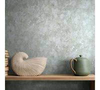 marburg Papel Pintado Gris Verde Aspecto Hormigón Uni Estructura Moderno para Salón Dormitorio Cocina 10,05 x 0,53