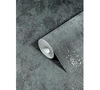 marburg Papel pintado negro gris oscuro aspecto hormigón para dormitorio o salón 100% made in Germany 10,05 x 0,53m 32638