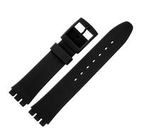MARBURGER Correa de Reloj Pulsera 12mm Plastico Negro Swatch Especial 9631210000520