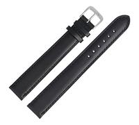 MARBURGER Correa de Reloj Pulsera 20mm Cuero Negro XXL Suave - Kit de Montaje de Herramientas 1012010000120