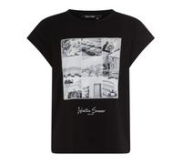 Marc Aurel - Camiseta de algodón con aplique de foto - Tops - Mujer - Negro - L -