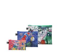 Marc Chagall Bolsas con cremallera recicladas, Multicolor, L, Estuche cosmético, Multicolor, L, Maletín cosmético, multicolor, L, Maletín cosmético