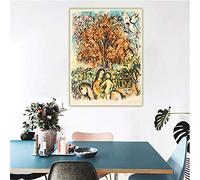 Marc Chagall 《La Sagrada Familia, 1970》 Lienzo Pintura al óleo Obra de arte famosa Póster Impresión Imagen Pared Decoración del hogar Impresión en lienzo 50x70cm Sin marco