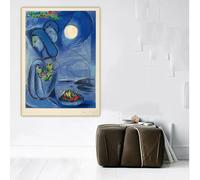 Marc Chagall《Saint Jean Cap Ferrat, 1952》Lienzo, Impresiones, Pintura al óleo, Póster, Cuadro, Decoración de pared para el hogar (80x120cm/Sin marco)