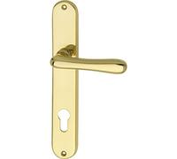 Marc hesi 1022.15 a.002.m Cilindro perfilado elegante 22 a placa larga distancia para grosor de puerta 38 - 43 mm, 88 mm, latón pulido